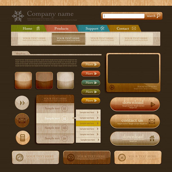 木纹风格在网页与网站设计中的美学与应用